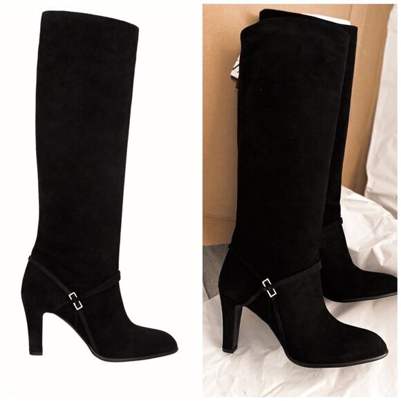 Zara Heeled Suede Boots Limited Edition New - Picture 1 of 6